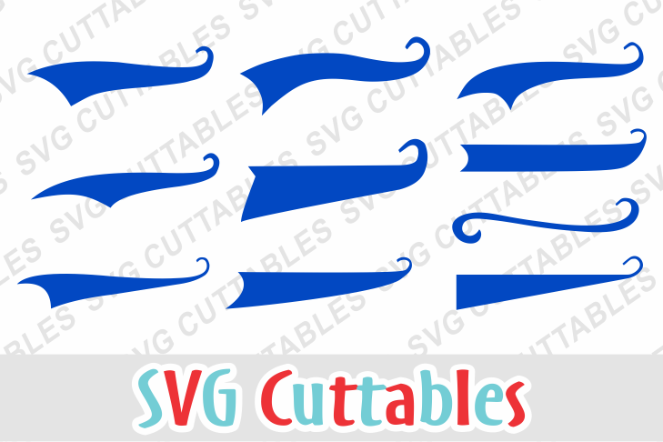 Text tails set of 10 cut file example image