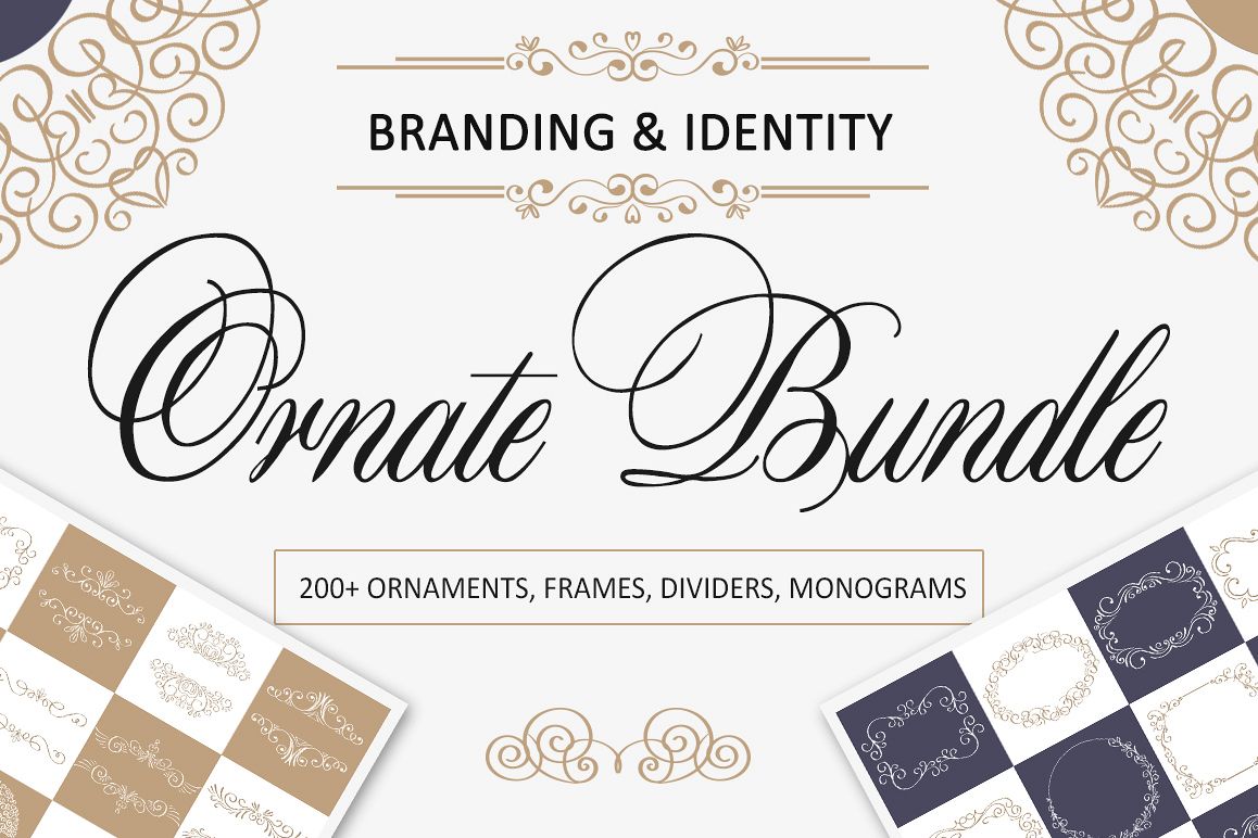 Ornate Bundle. Over 200 frames and dividers example image