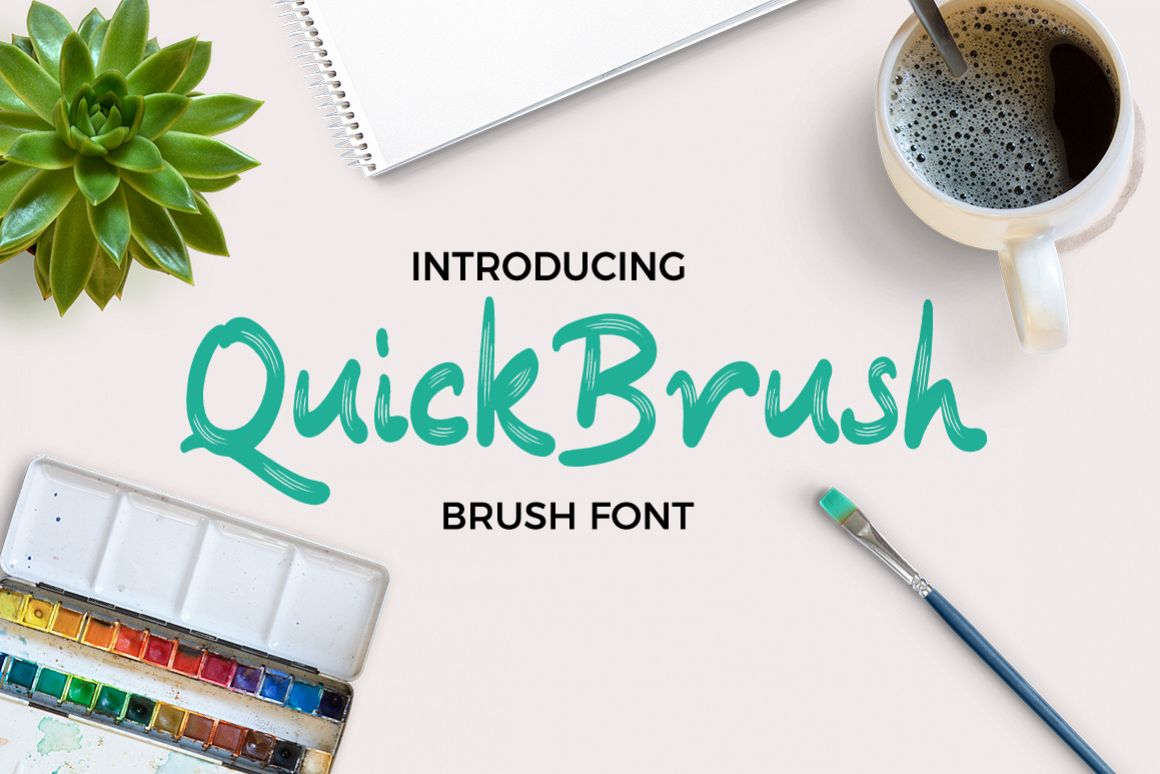 Quickbrush Font example image