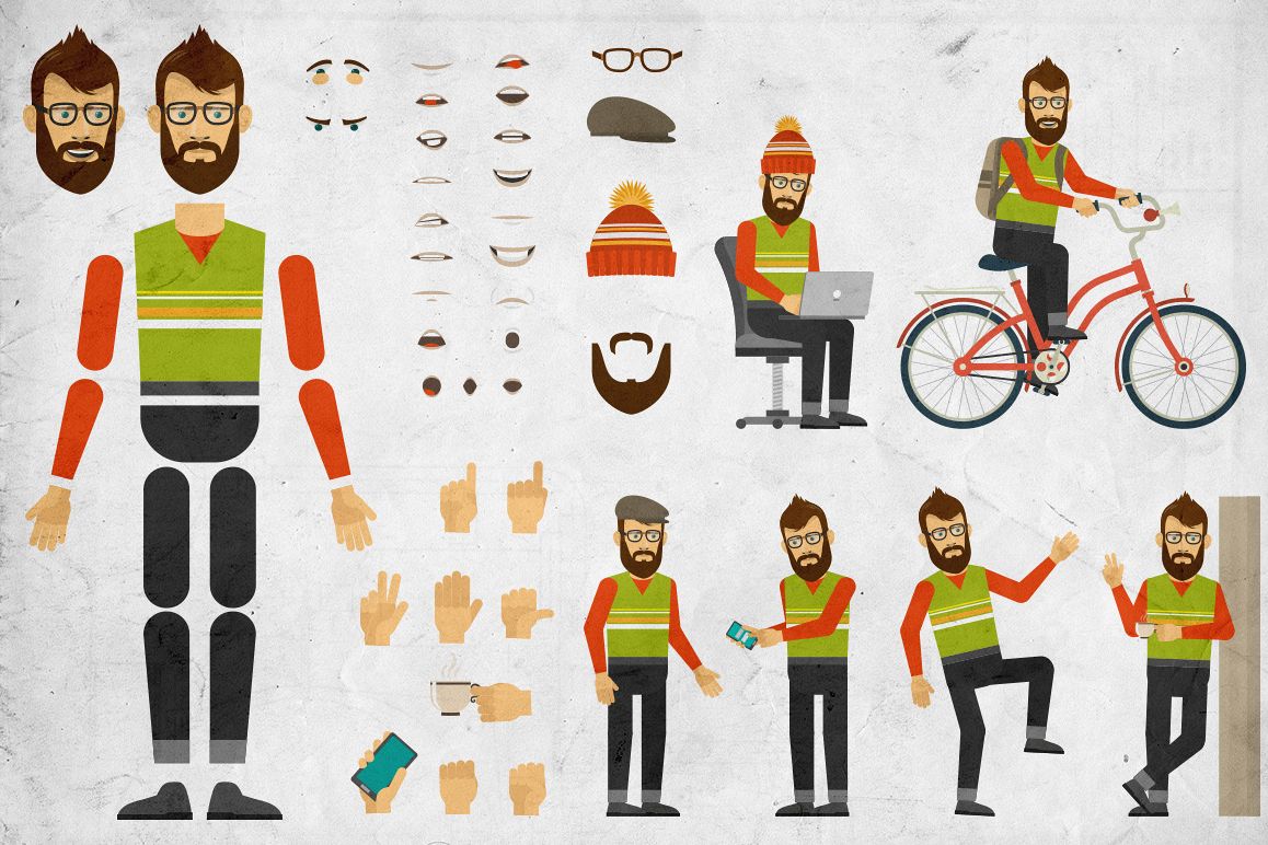 Hipster creation set example image