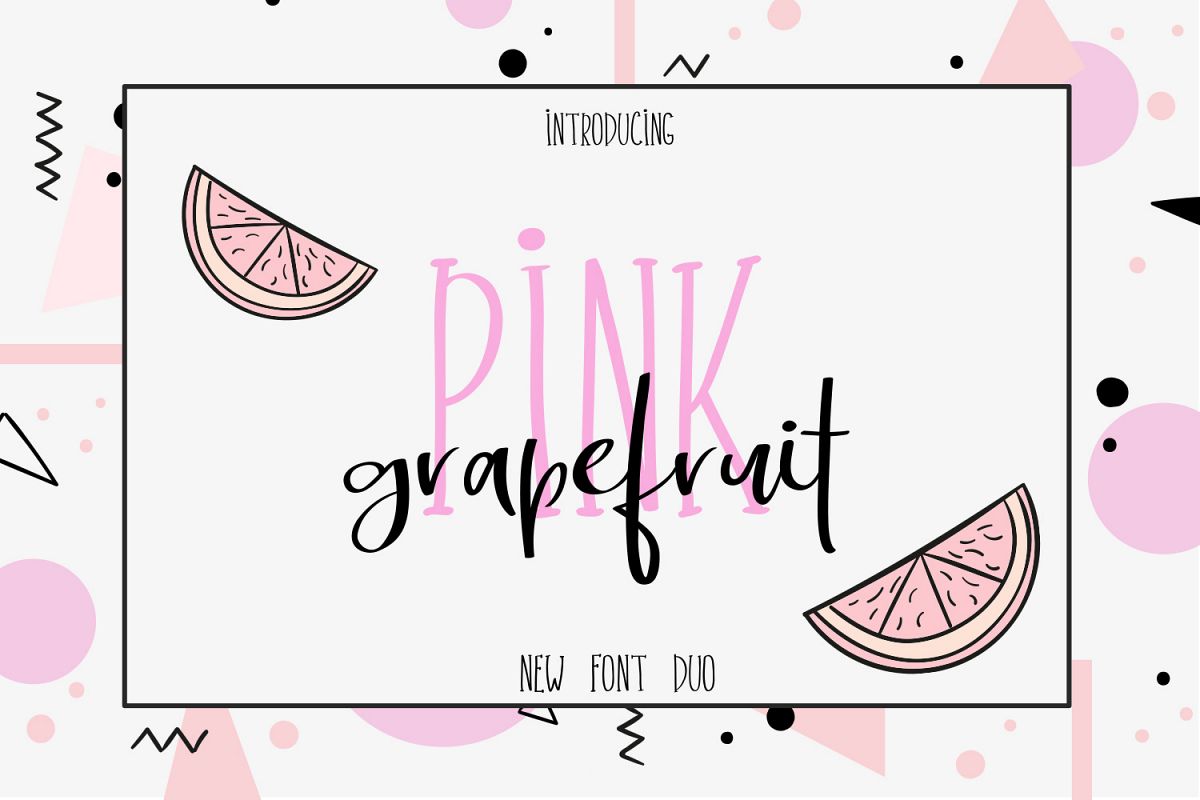 Pink Grapefruit font duo example image
