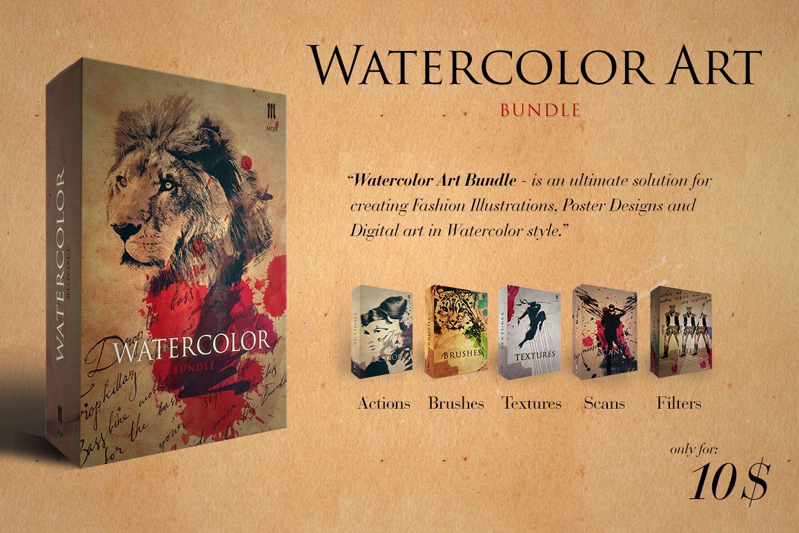 Watercolour Art Bundle example image