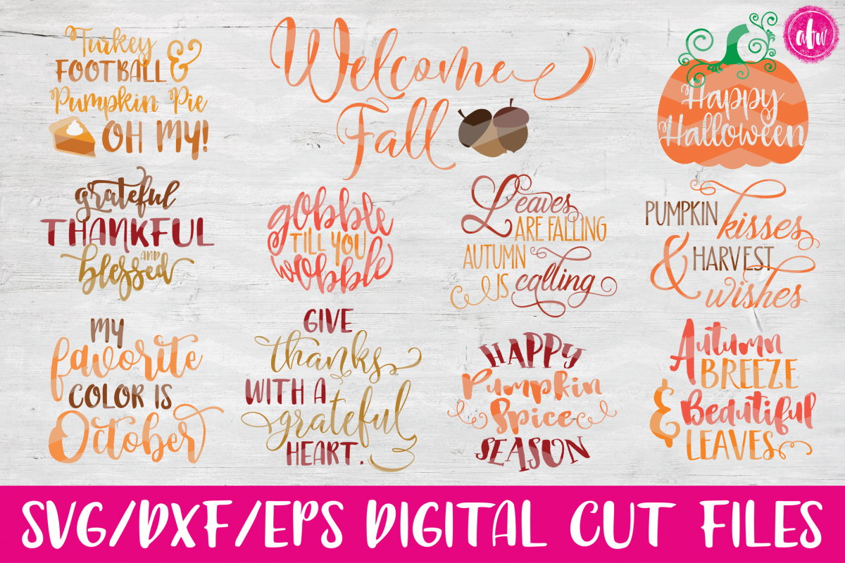 Fall Bundle - SVG, DXF, EPS Cut Files example image