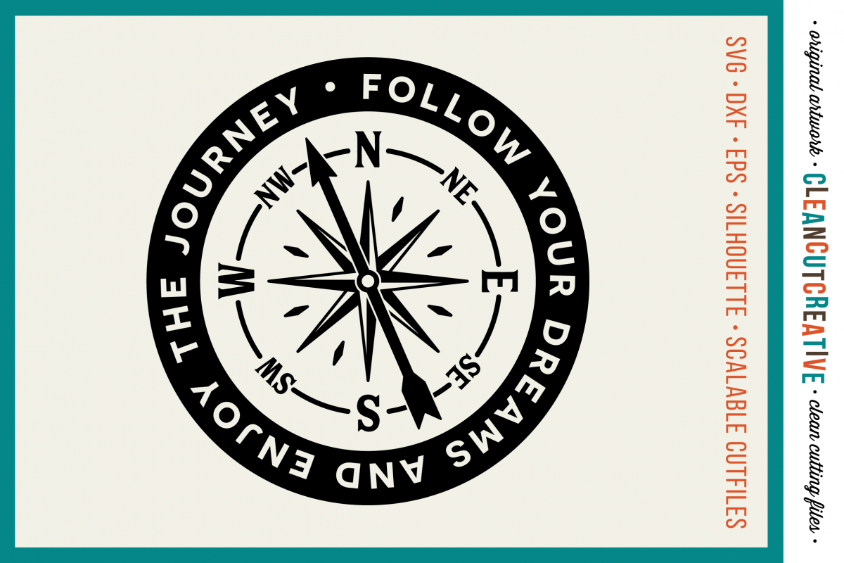 Follow Your Dreams and Enjoy the Journey - SVG DXF EPS PNG - Cricut & Silhouette - clean cutting files example image