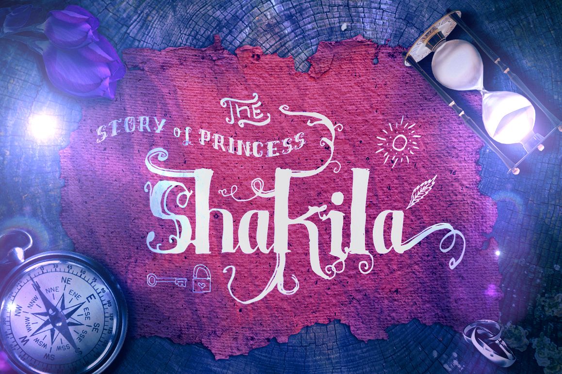Shakila Typeface Hand Drawn Ornament example image
