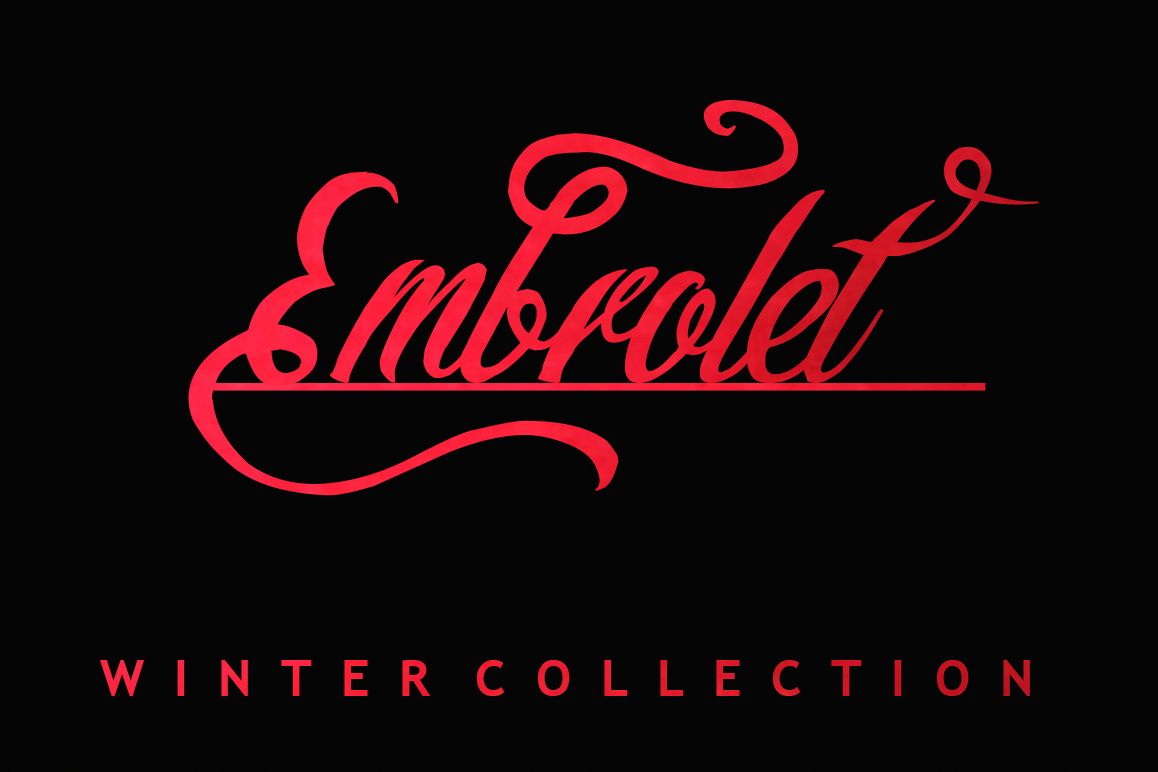 Embrolet Script Font example image