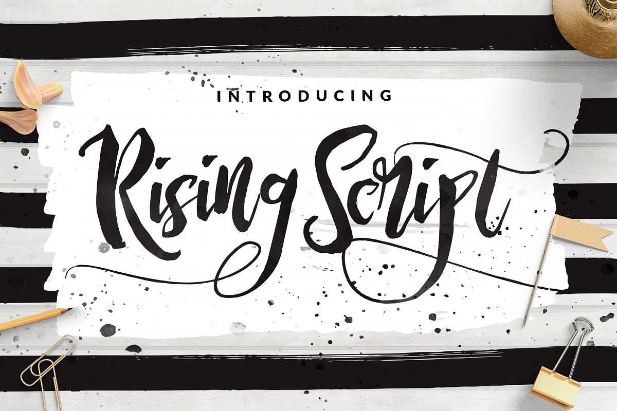 Rising Brush Script example image