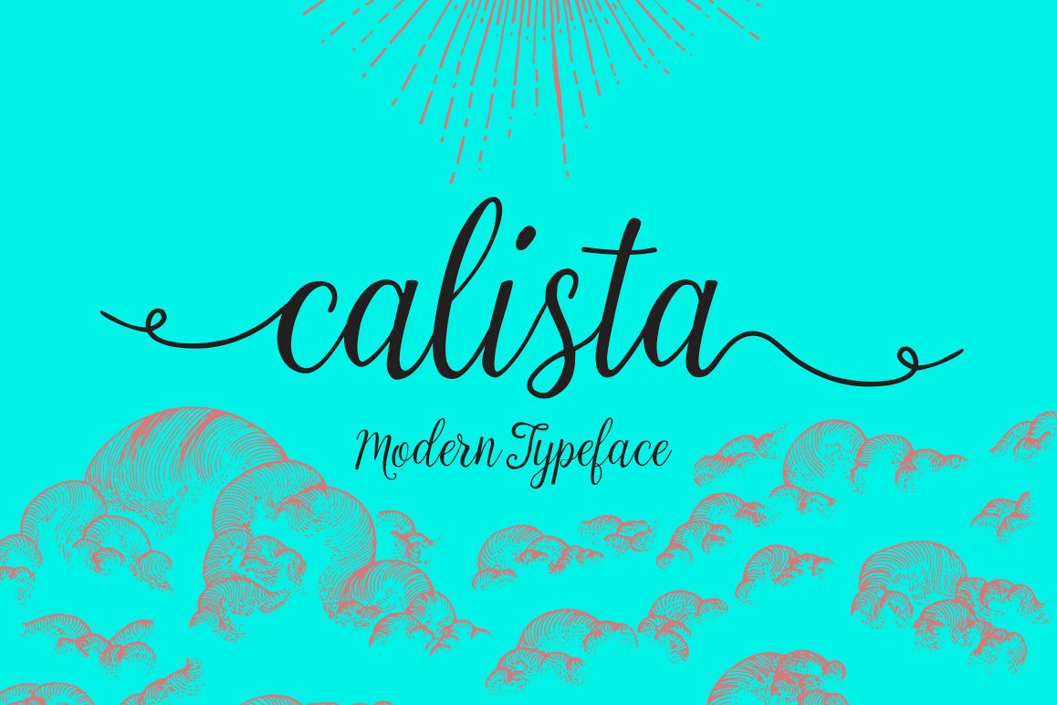 Calista Script Font example image