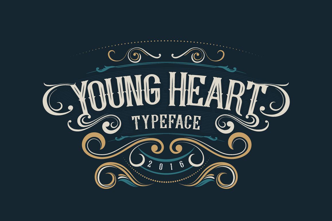 Young Heart Typeface example image