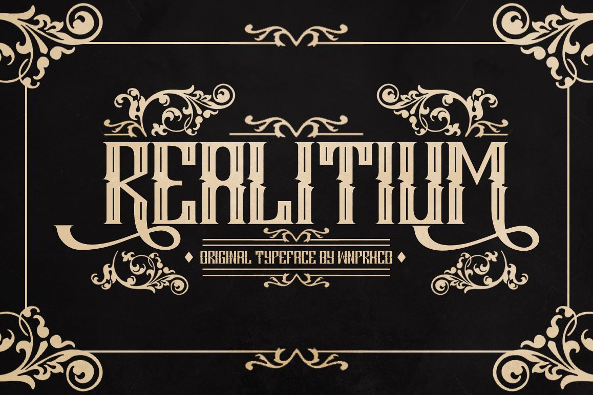 Realitium Font example image