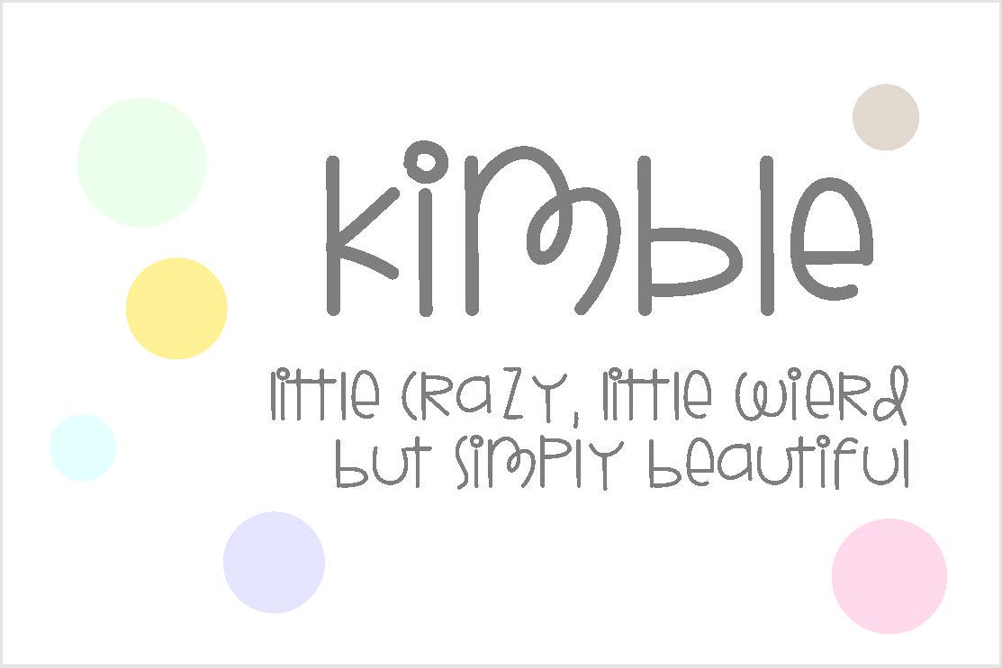 Kimble Font example image