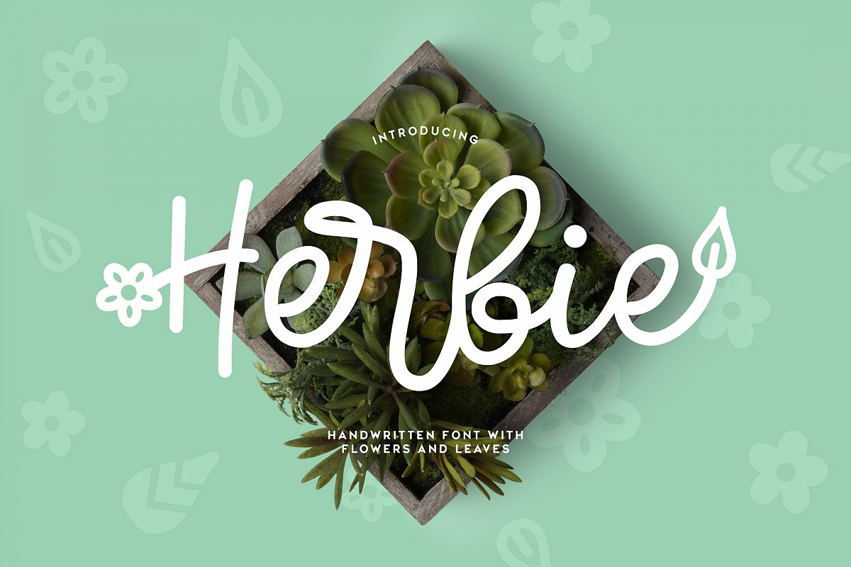 Herbie - A Flowery Font example image