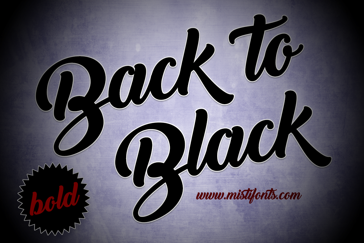 Back to Black Bold example image