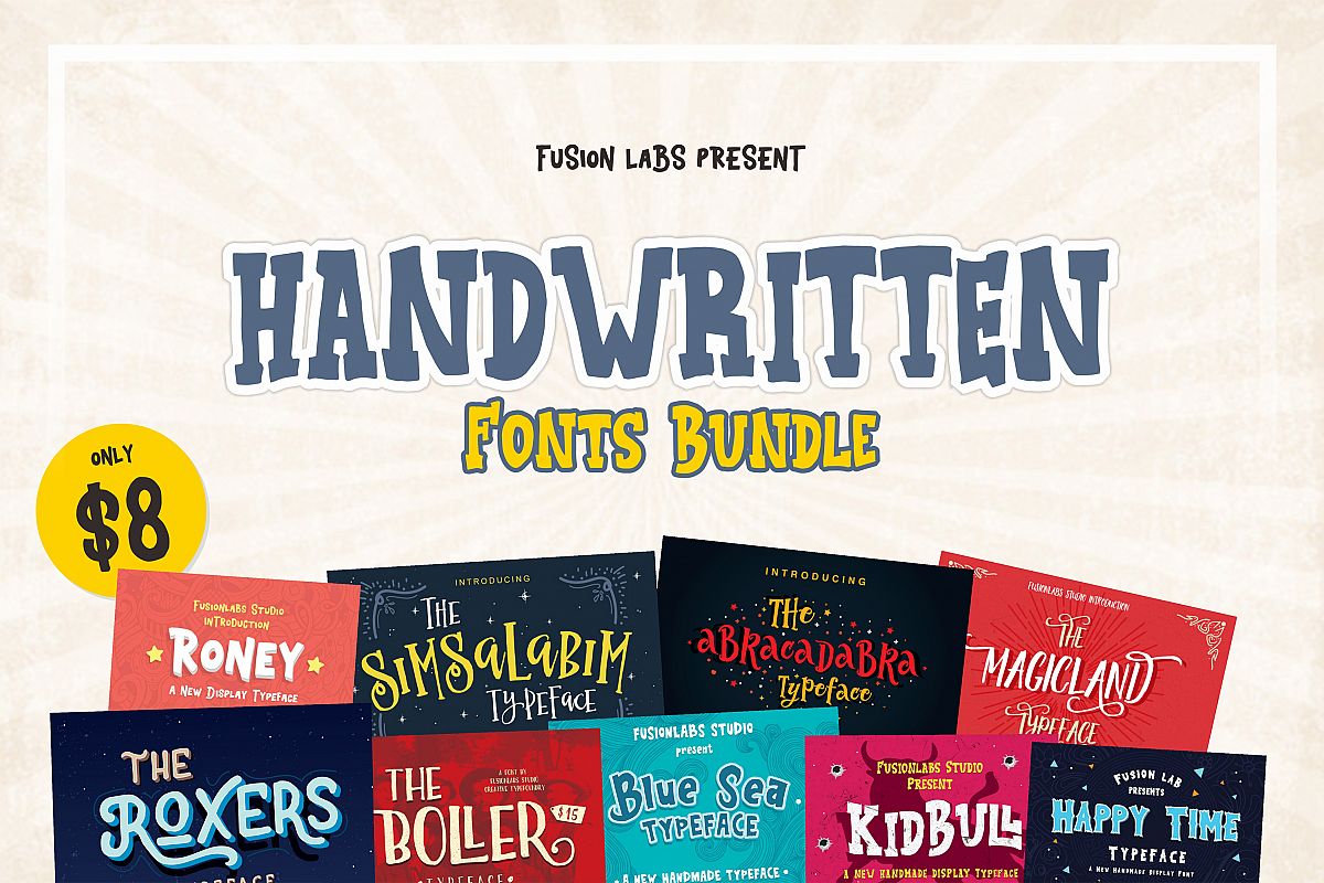 Handwritten Fonts Bundle example image