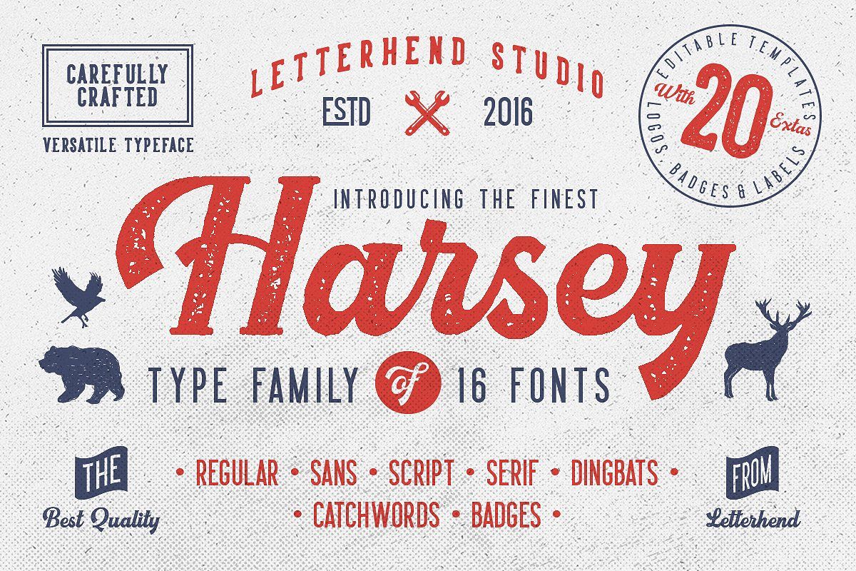 Harsey Type ToolBox (16 FONTS) example image