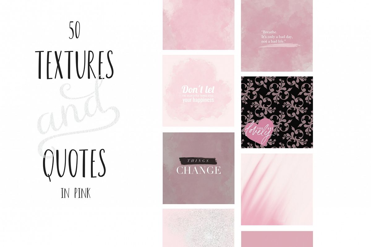 Paint and Pink Textures+quotes example image
