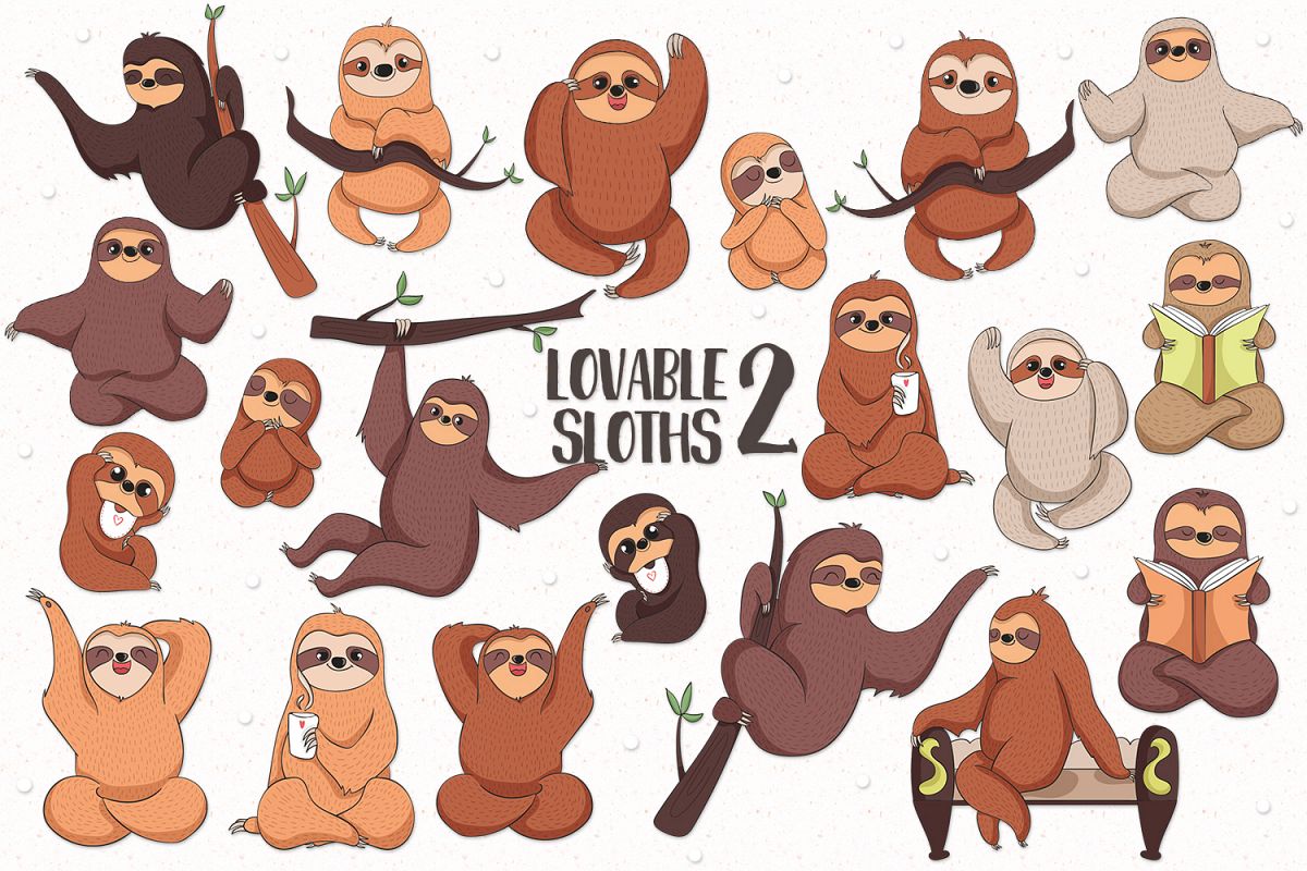 Lovable Sloths 2 example image