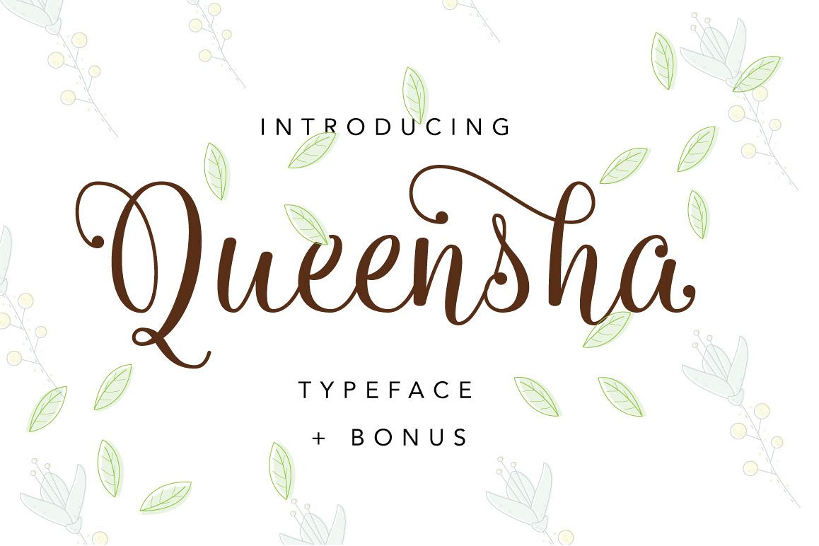 Queensha Typeface example image