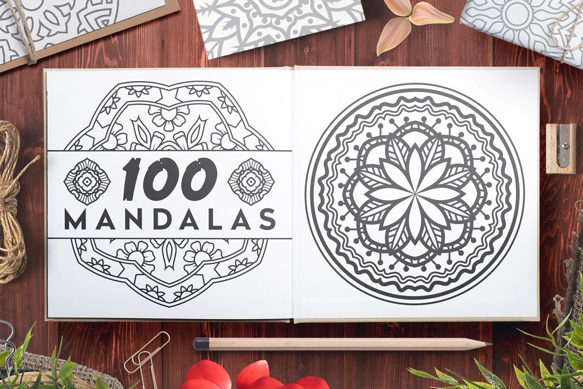 100 Vector Mandala Ornaments example image