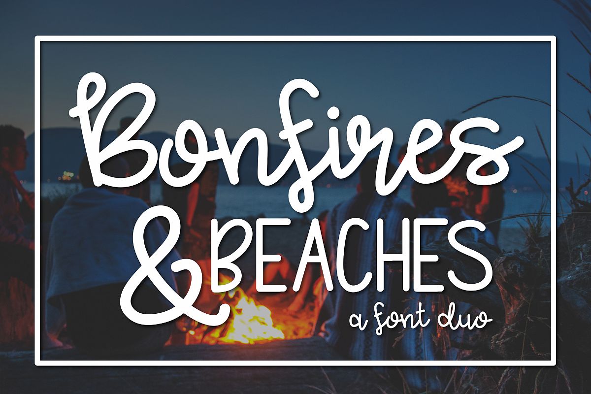 Bonfires & Beaches a Font Duo example image