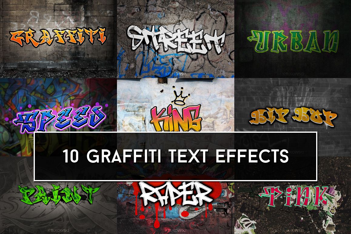Graffiti Text Effects Mockup example image