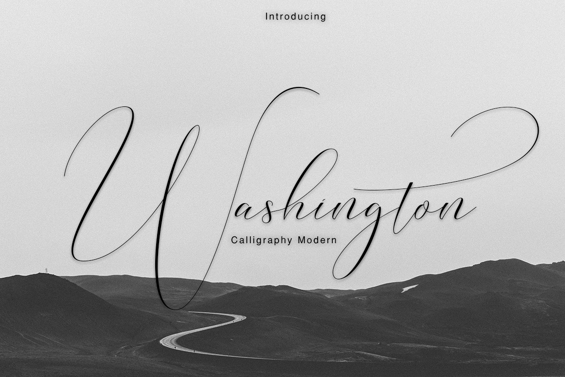 Washington Calligraphy Modern example image