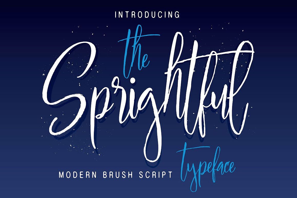 Sprightful Typeface example image