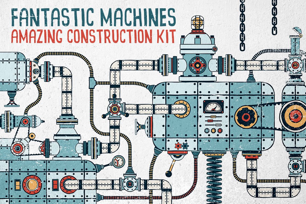 Fantastic Machines Construction Kit example image