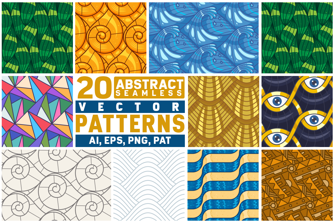 20 Abstract Seamless Line Patterns example image