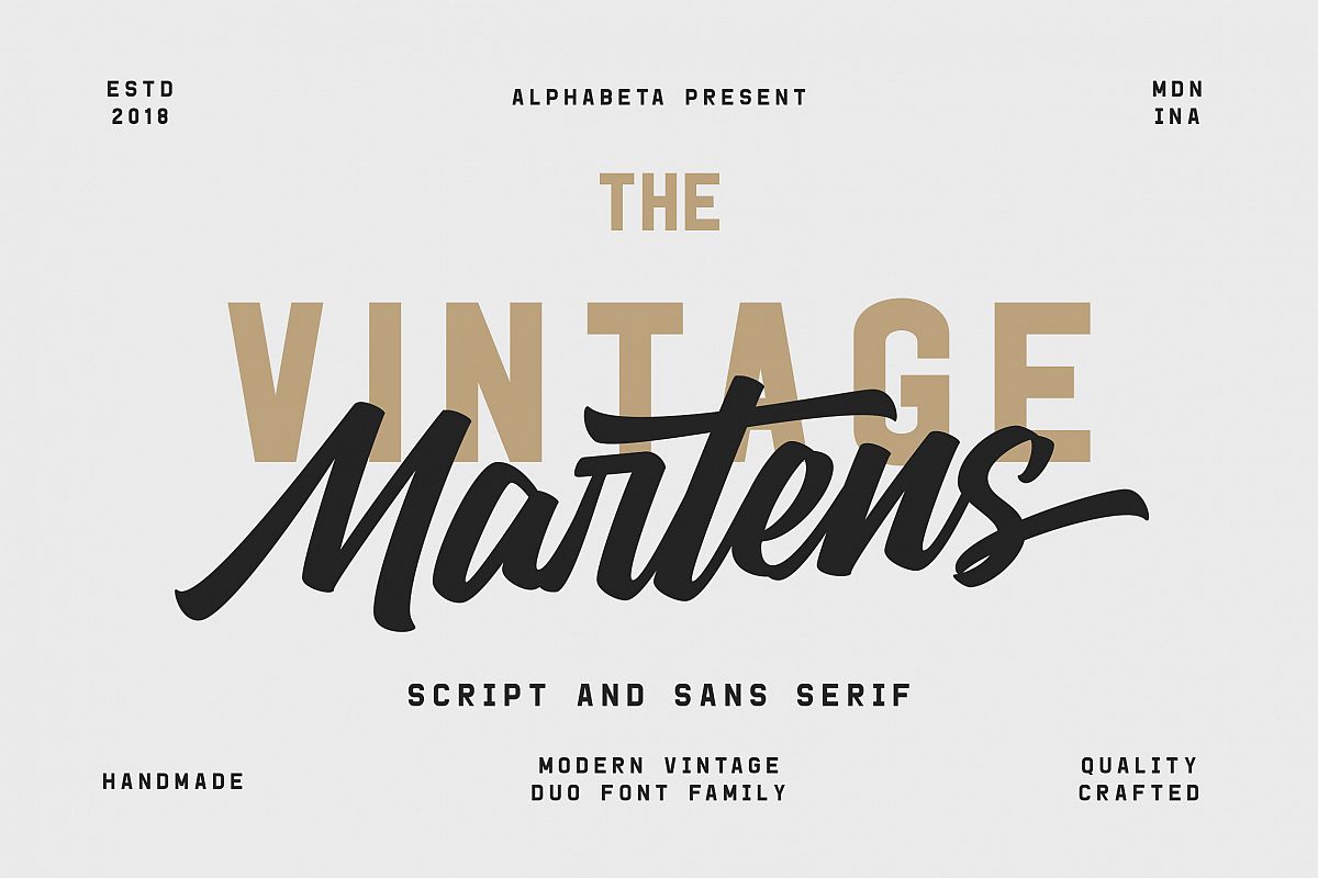 Martens Script | Duo Font example image