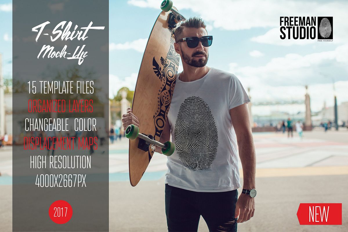 Men's T-Shirt Mock-Up Vol.3 2017 example image
