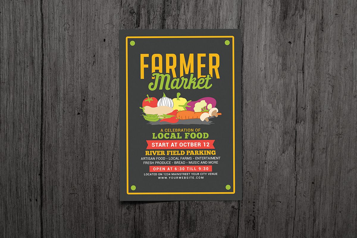 farmer food market flyer by muhamadiqba design bundles fresh market foods flyer
