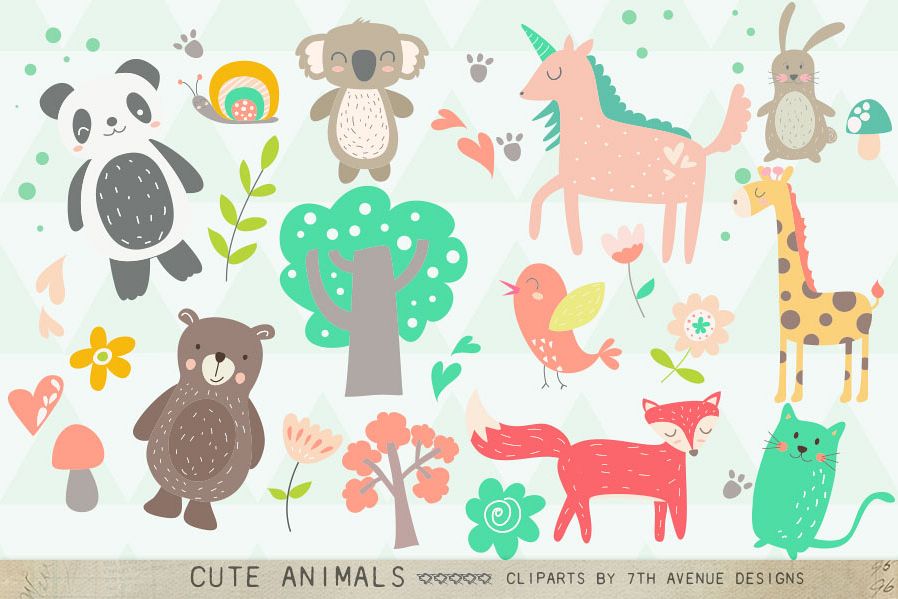 Cute Animals Clipart example image