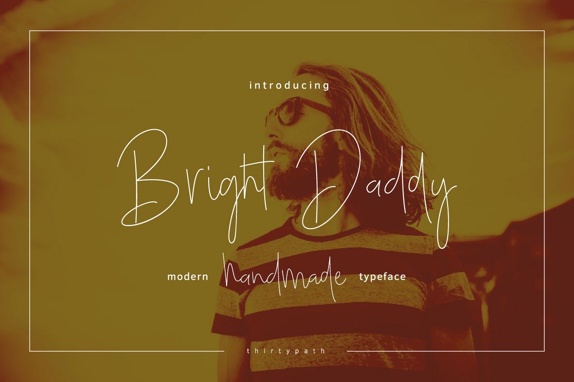 Bright Daddy typeface example image