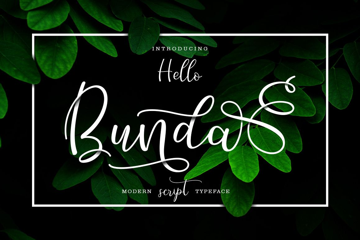 Hello Bunda Typeface example image