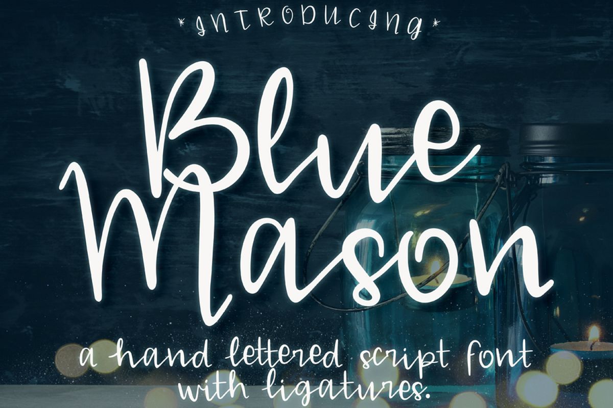 Blue Mason Font example image