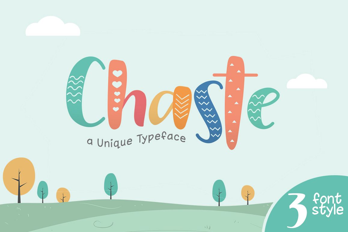 Chaste Display 3 Font example image