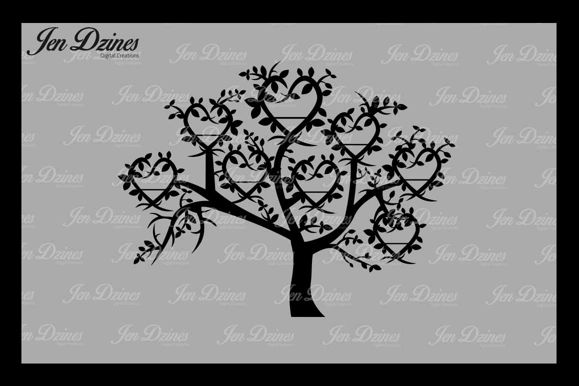 Family Tree 8 Names SVG DXF EPS PNG example image