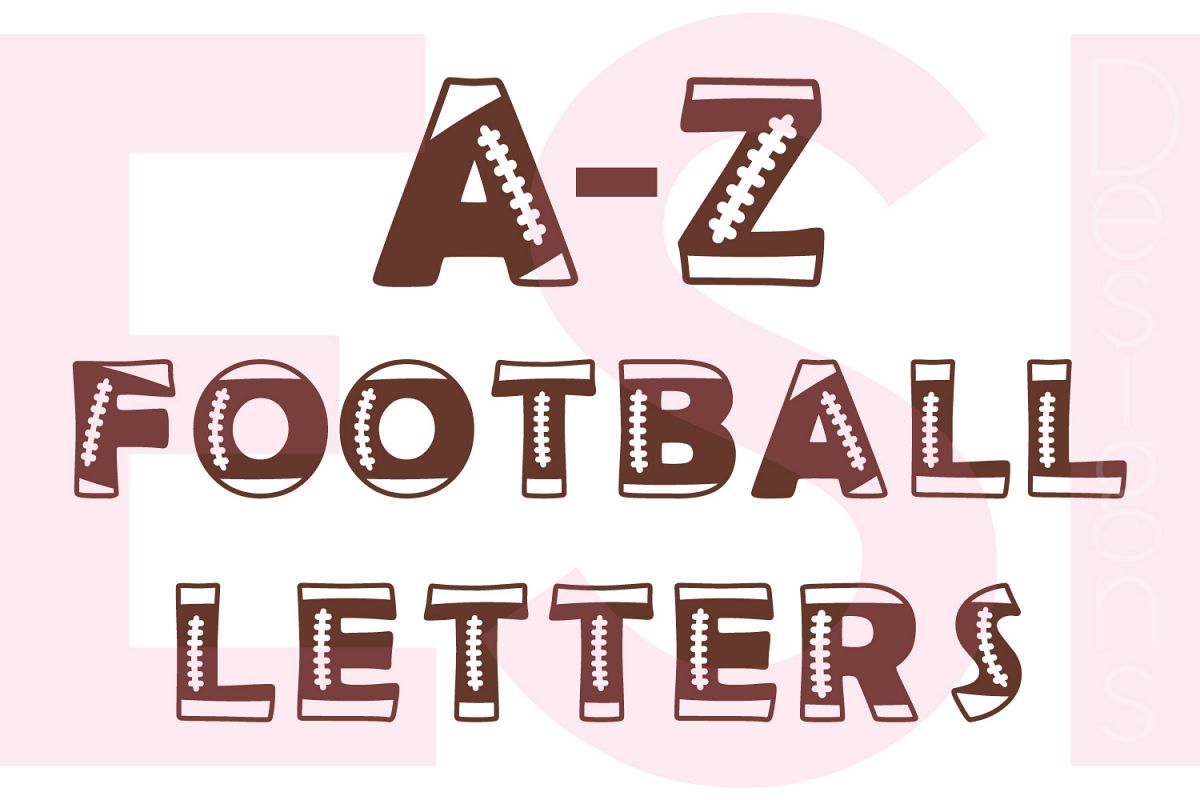 Football Letters - Full A-Z Alphabet example image