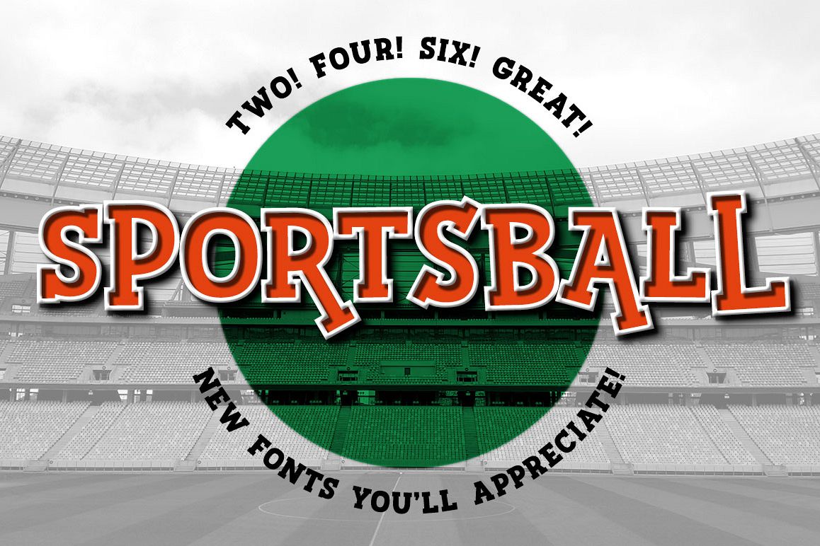 Sportsball: fun font with alternates! example image