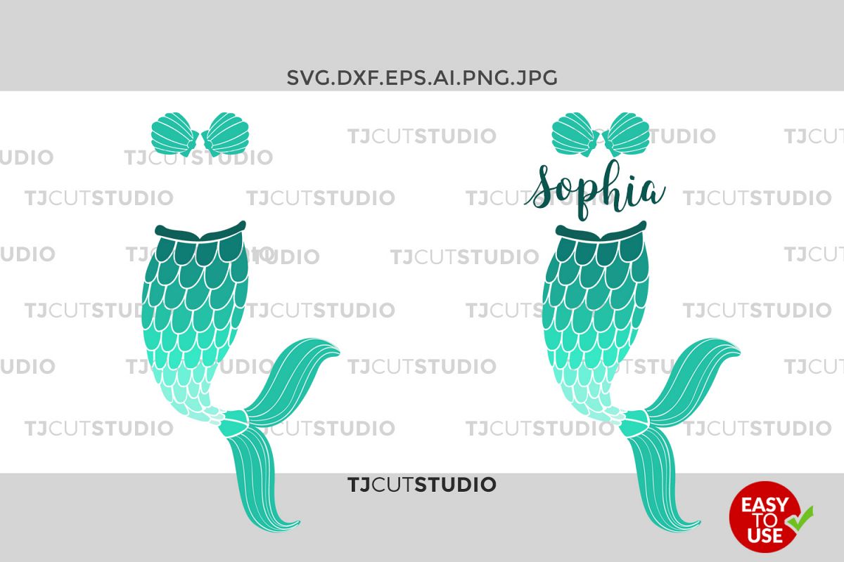 Download Mermaid Tail SVG Mermaid Monogram SVG, | Design Bundles