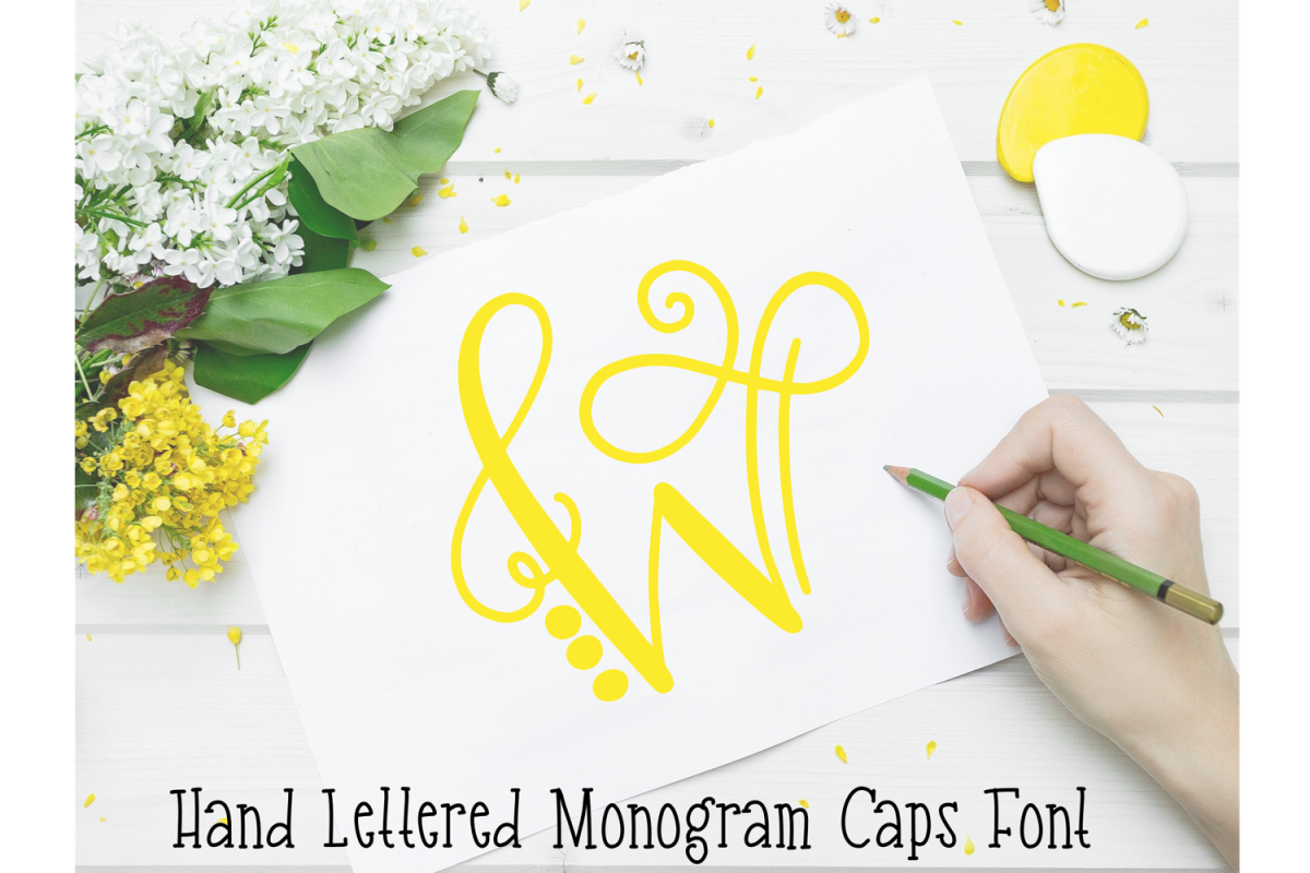 Monogram Hand Lettered Font example image