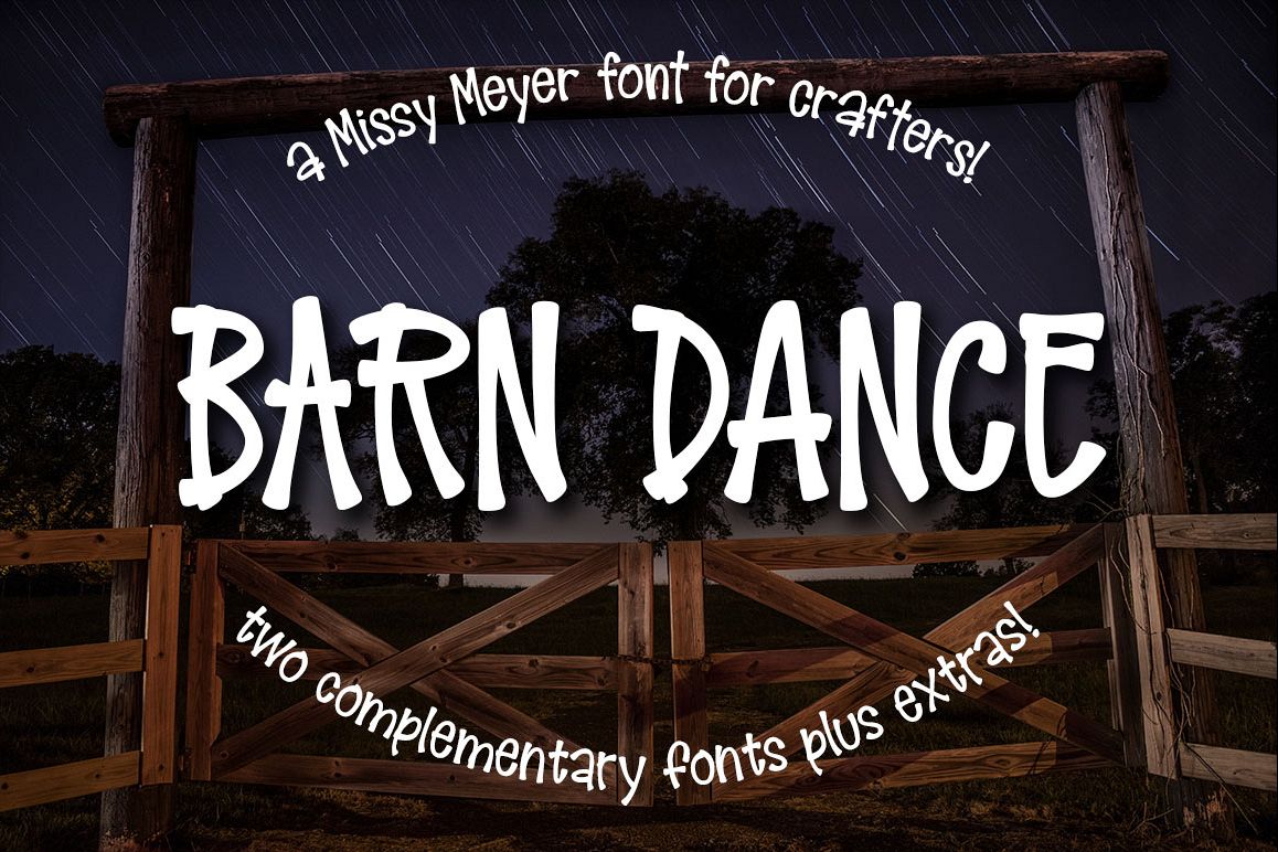 Barn Dance - a homey little font! example image