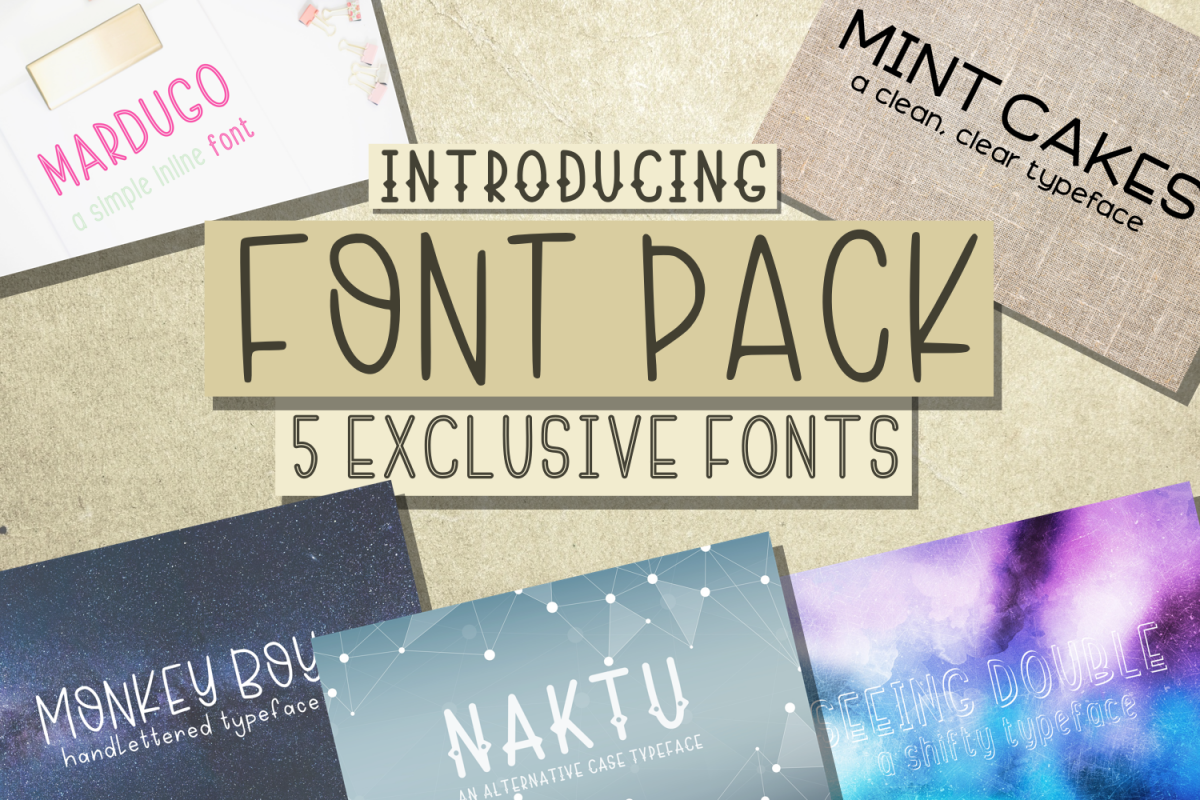 Font Bundle 5 Exclusive Fonts! example image
