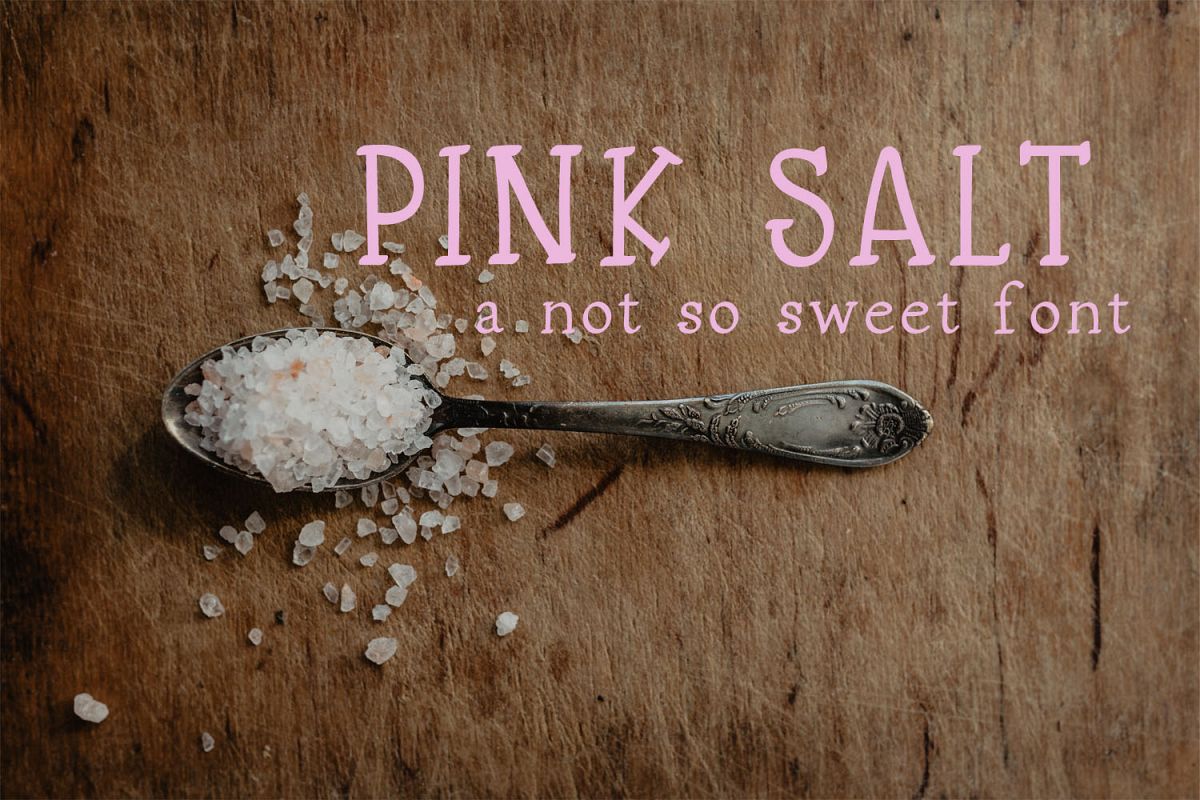 Pink Salt: A Not So Sweet Font example image