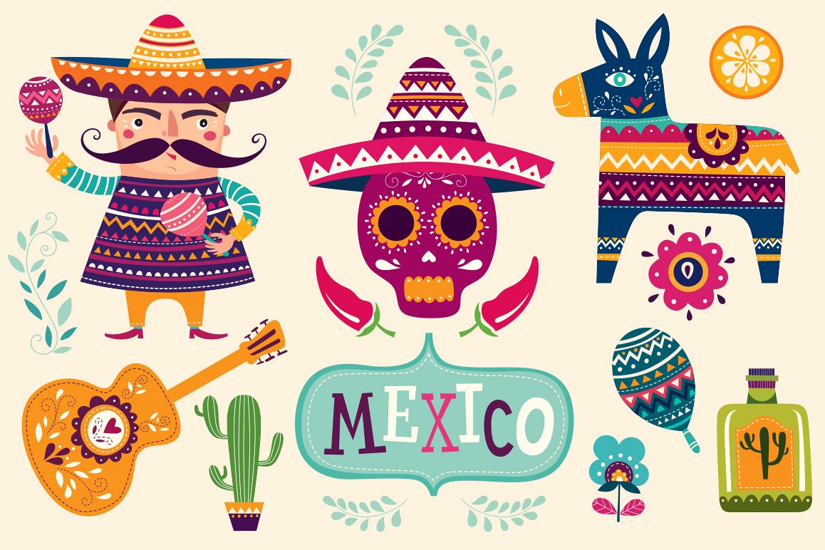 Download Mexican symbols by Molesko Studio | Design Bundles
