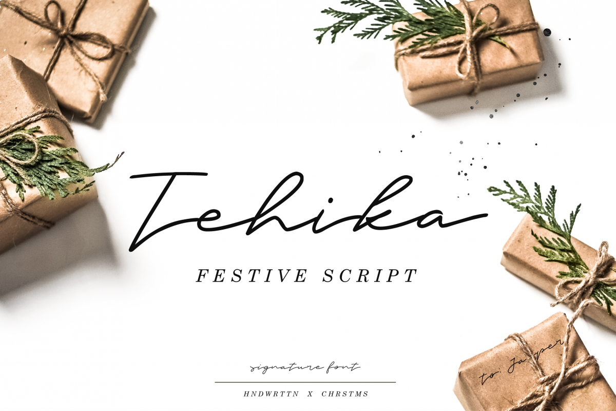 Tehika Script + Bonus example image