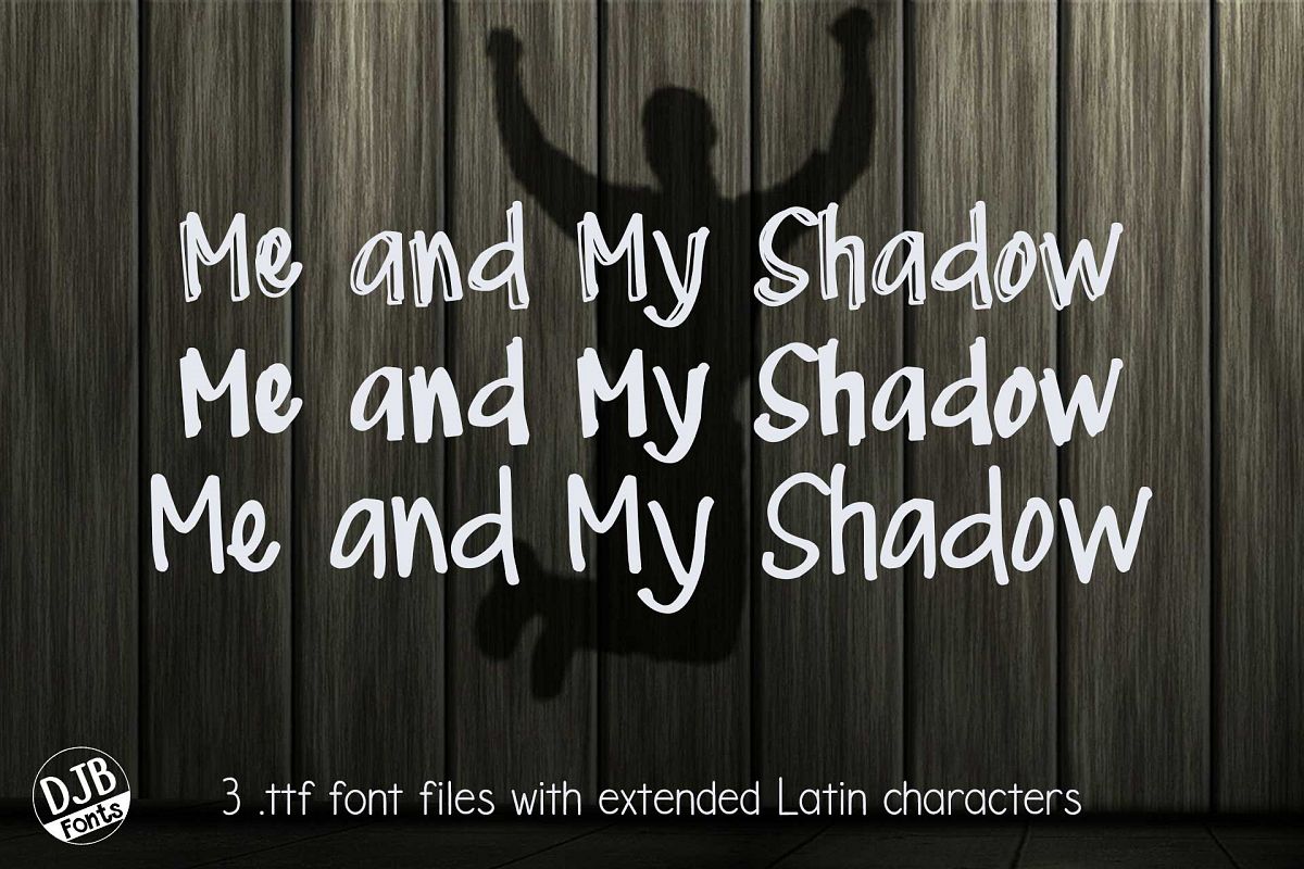 DJB Me and My Shadows Font Bundle example image