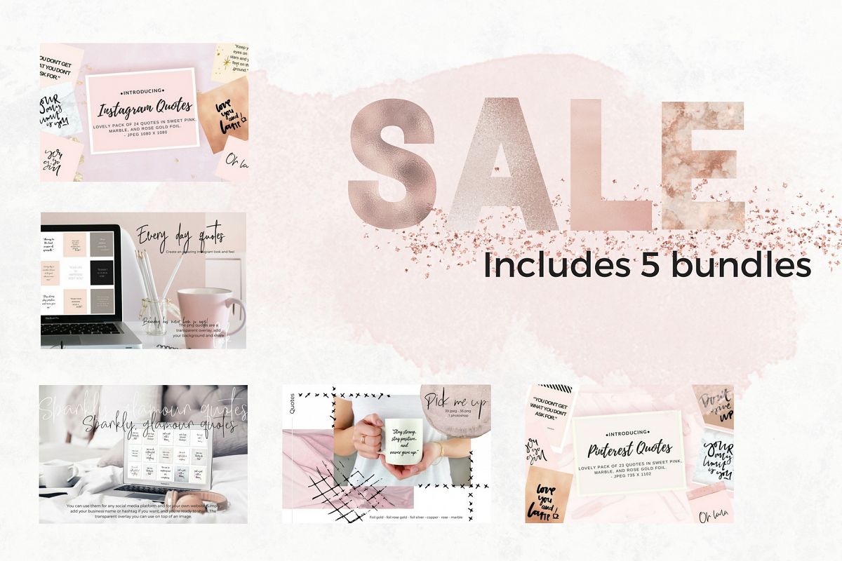 Sale! 5 packs of quotes example image