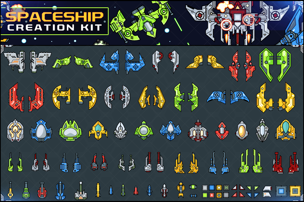 Spaceship Creation Kit - Game Assets example image